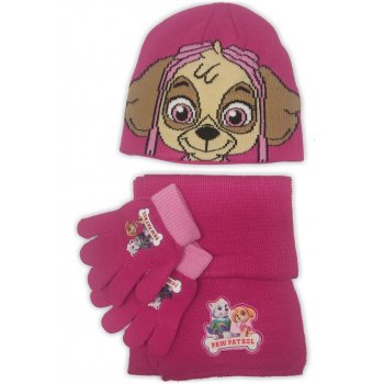 Dívčí souprava čepice, šály a rukavic Tlapková patrola - Paw Patrol