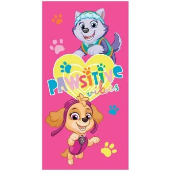 Dívčí plážová osuška Tlapková patrola - PAWsitive vibes