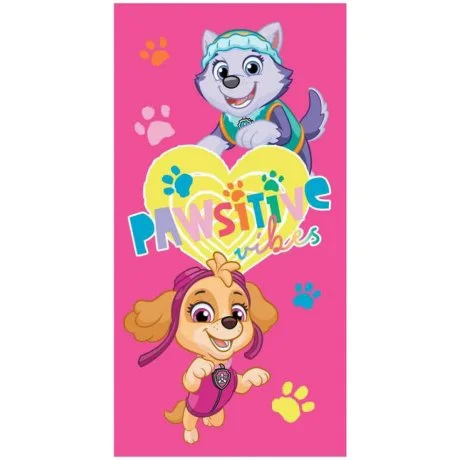 Dívčí plážová osuška Tlapková patrola - PAWsitive vibes