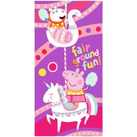 Bavlněná plážová osuška Prasátko Peppa na pouti