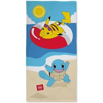 Plážová osuška Pokémoni - Pikachu a Squirtle