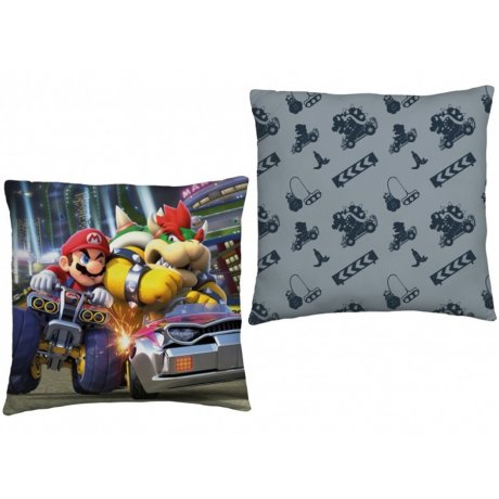 Oboustranný polštář Super Mario a král Koopa