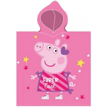 Dívčí plážové pončo - osuška s kapucí Prasátko Peppa Super Cool