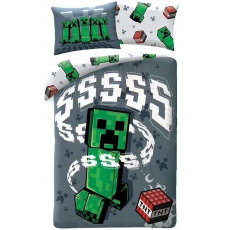 Bavlněné ložní povlečení Minecraft - Creeper
