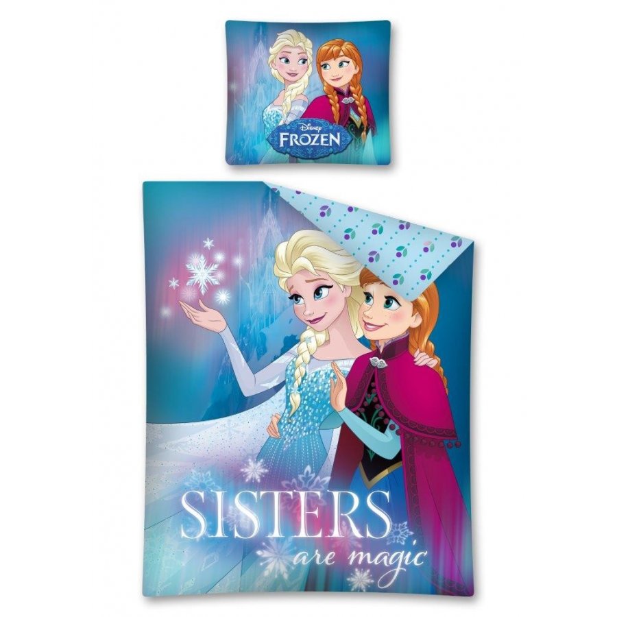 Bavlněné povlečení Ledové království - Sisters are magic