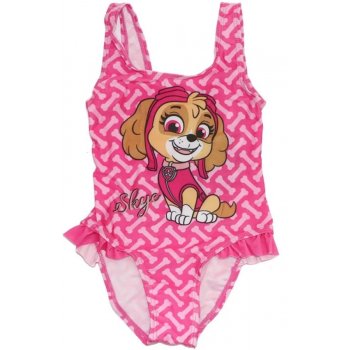 Dívčí jednodílné plavky Tlapková patrola - Skye