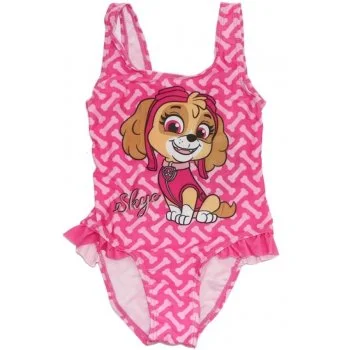 Dívčí jednodílné plavky Tlapková patrola - Skye