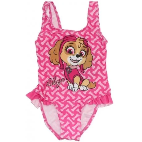Dívčí jednodílné plavky Tlapková patrola - Skye