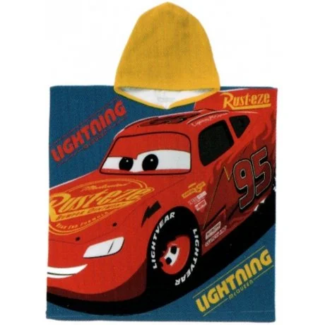 Dětské plážové pončo - osuška s kapucí Auta - McQueen a Cruz Ramirezová