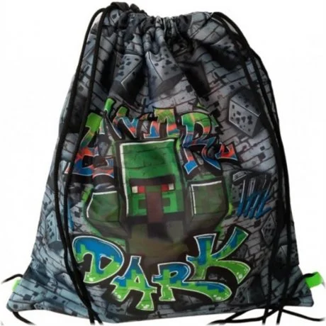 Sáček na přezůvky / vak na záda Minecraft - Beware of The Dark