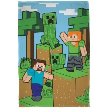 Fleecová deka Minecraft - Alex a Steve