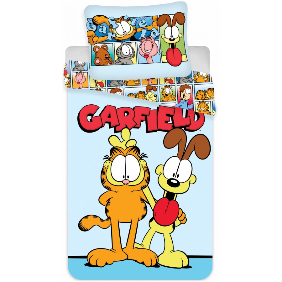 BrandMac · Ložní povlečení do dětské postýlky kocour Garfield - 100% bavlna - 40 x 60 + 100 x 135 cm
