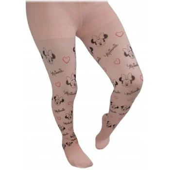 Dívčí punčocháče Minnie Mouse - růžové - 40 DEN