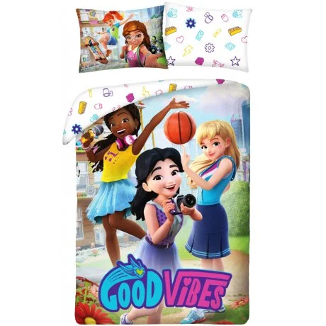 Bavlněné ložní povlečení LEGO Friends - Good Vibes