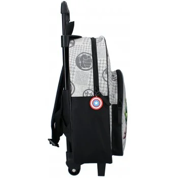 Dětský cestovní kufr na kolečkách s přední kapsou Avengers