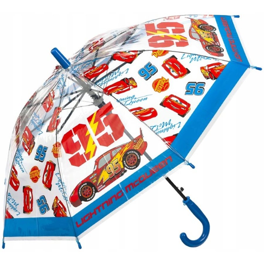 E plus M · Dětský / chlapecký transparentní vystřelovací deštník Auta - Cars - Blesk McQueen 95