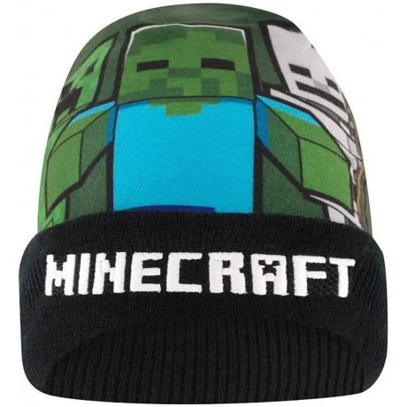 Teplá čepice Minecraft - Creeper Zombie a Skeleton