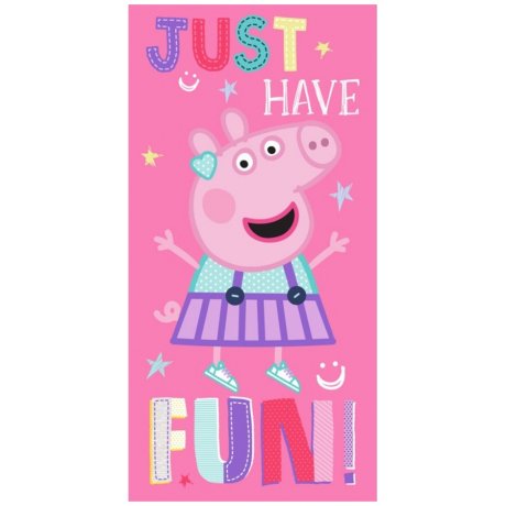 Bavlněná plážová osuška Prasátko Peppa - Just have fun