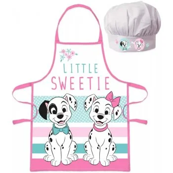 Dětská zástěra s kuchařskou čepicí 101 dalmatinů