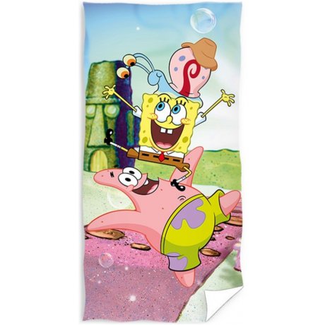 Dětská plážová osuška SpongeBob a jeho přátelé