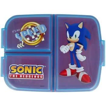Multibox na svačinu Ježek Sonic se 3 přihrádkami