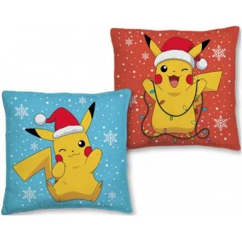 Oboustranný vánoční polštář Pokémon Pikachu