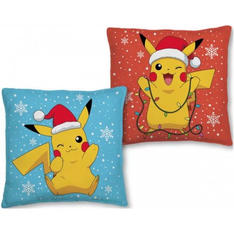 Oboustranný vánoční polštář Pokémon Pikachu