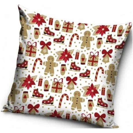 Vánoční povlak na polštář s dárečky