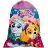 Dívčí pytlík na přezůvky / vak na záda Tlapková patrola - Paw Patrol. Z jedné strany ho zdobí obrázek psích záchranářek Everest a Skye, z druhé strany je jednobarevný - fialový. Šňurky jsou růžové. Díky uchycení šňůrek i ve spodních rozích jej lze nosit i na zádech jako pytel. Je ideální do školy, či do školky jako sáček na papuče, věci do tělocviku, nebo na výtvarnou výchovu, či jako sáček na cokoliv, popř. i jako vak na záda třeba na výlet. Rozměry tohoto vaku Paw Patrol jsou cca 33 x 41 cm.
Pokud si i vaše holčička oblíbila příběhy party "tlapek" z Tlapkové patroly, prohlédněte si celou naši nabídku produktů s motivem Paw Patrol.