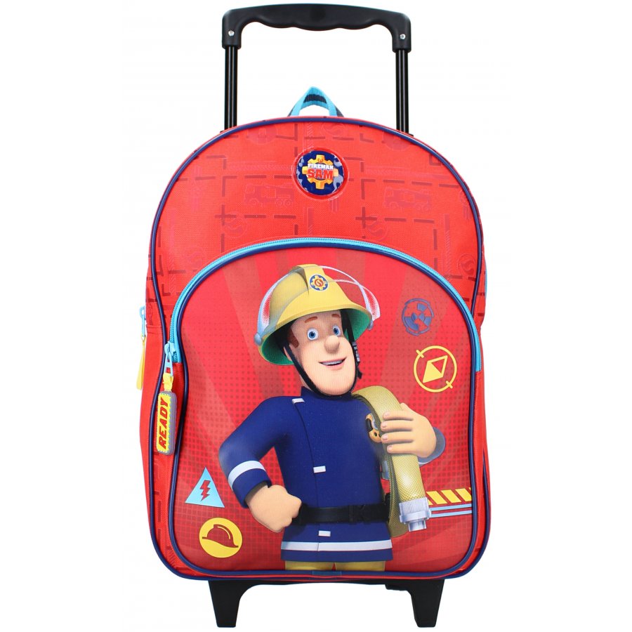 Vadobag · Dětský cestovní kufr na kolečkách s přední kapsou Požárník Sam