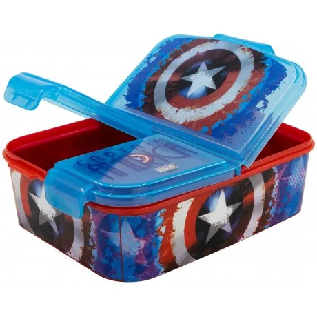 Multibox na svačinu Kapitán Amerika se 3 přihrádkami