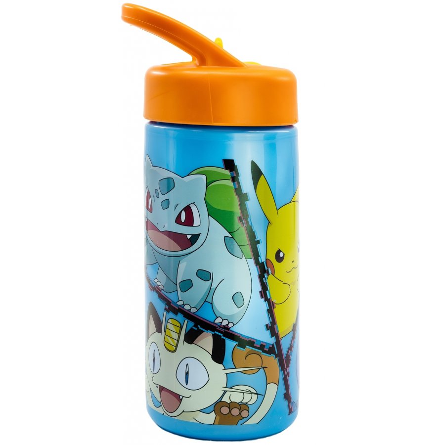 Sportovní láhev na pití Pokémon s brčkem - 410 ml