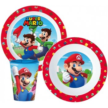 Sada plastového nádobí Super Mario s kelímkem