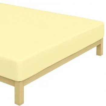 Jersey prostěradlo na jednolůžko - 90 x 200 cm - vanilkové