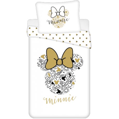 Bavlněné ložní povlečení Minnie Mouse Gold