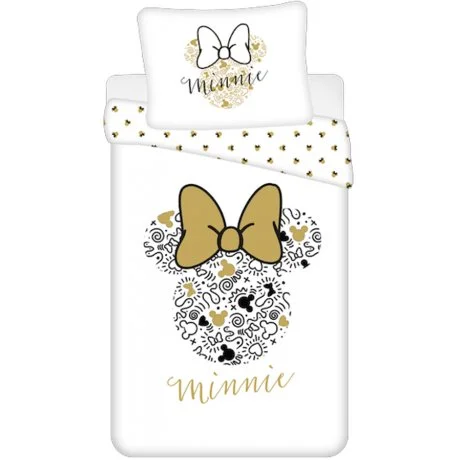 Bavlněné ložní povlečení Minnie Mouse Gold