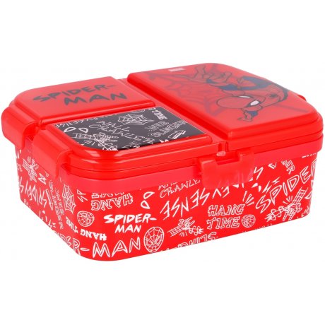 Multibox XL na svačinu Spiderman se 4 přihrádkami