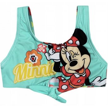 Dívčí dvoudílné plavky Minnie Mouse s květinami