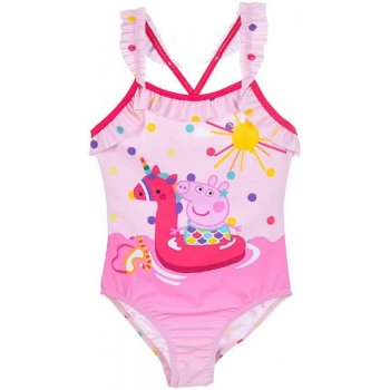 Dívčí jednodílné plavky Prasátko Peppa na koupališti
