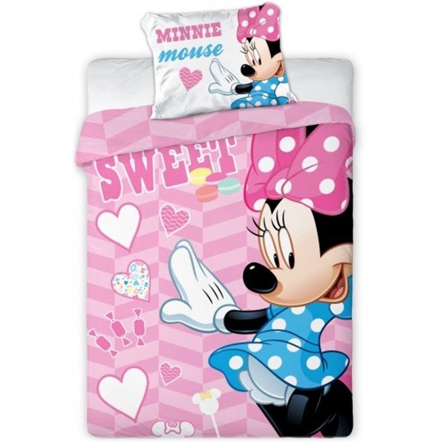 Faro · Povlečení do malé dětské postýlky Sweet Minnie Mouse - Disney - 100% bavlna - 100 x 135 cm + 40 x 60 cm