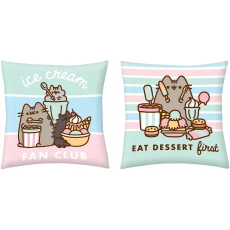 Oboustranný polštář kočička Pusheen - Ice cream fan club