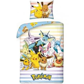 Bavlněné ložní povlečení Pokémoni - Pikachu a Eevee
