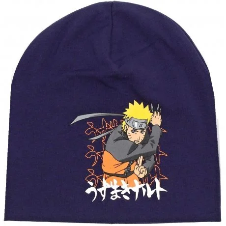 Dětská jarní / podzimní čepice Naruto - tmavě modrá