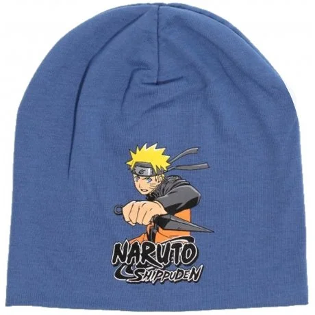 Dětská jarní / podzimní čepice Naruto - šedo modrá
