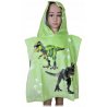 Plážová bavlněná osuška s kapucí / dětské pončo motiv Dinosauři. Je vyrobené z příjemně jemného a dobře savého 100% bavlněného froté. Obě strany zdobí obrázky dinosaurů a otisky jejich tlap. Rozměry tohoto ponča s dinosaury jsou 50 x 100 cm a je tedy vhodné pro menší děti.
Toto dětské koupací pončo získalo mezinárodní certifikát OEKO-TEX STANDARD 100, který zaručuje rozměrovou a barevnou stálost materiálu i to, že výrobek neobsahuje škodlivé látky.
