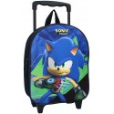 Dětský cestovní 3D batoh na kolečkách Ježek Sonic