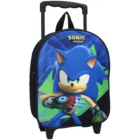 Dětský cestovní 3D batoh na kolečkách Ježek Sonic
