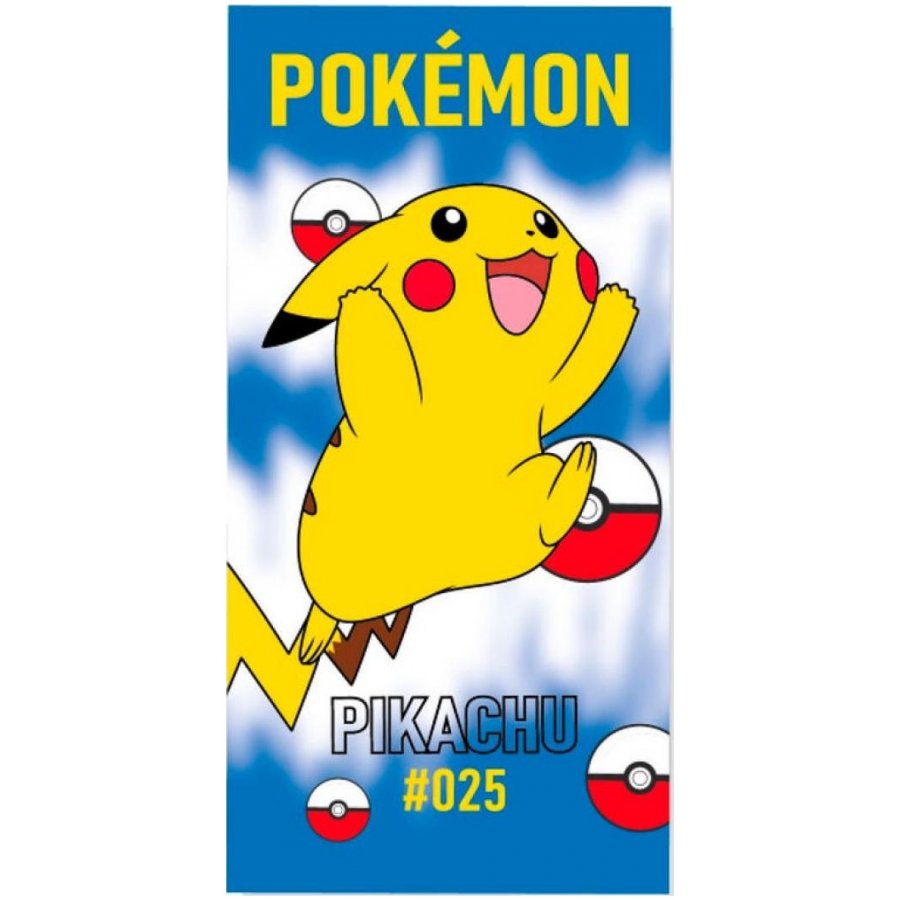 Sahinler · Plážová osuška Pokémon 025 Pikachu - 100% bavlna - 70 x 140 cm