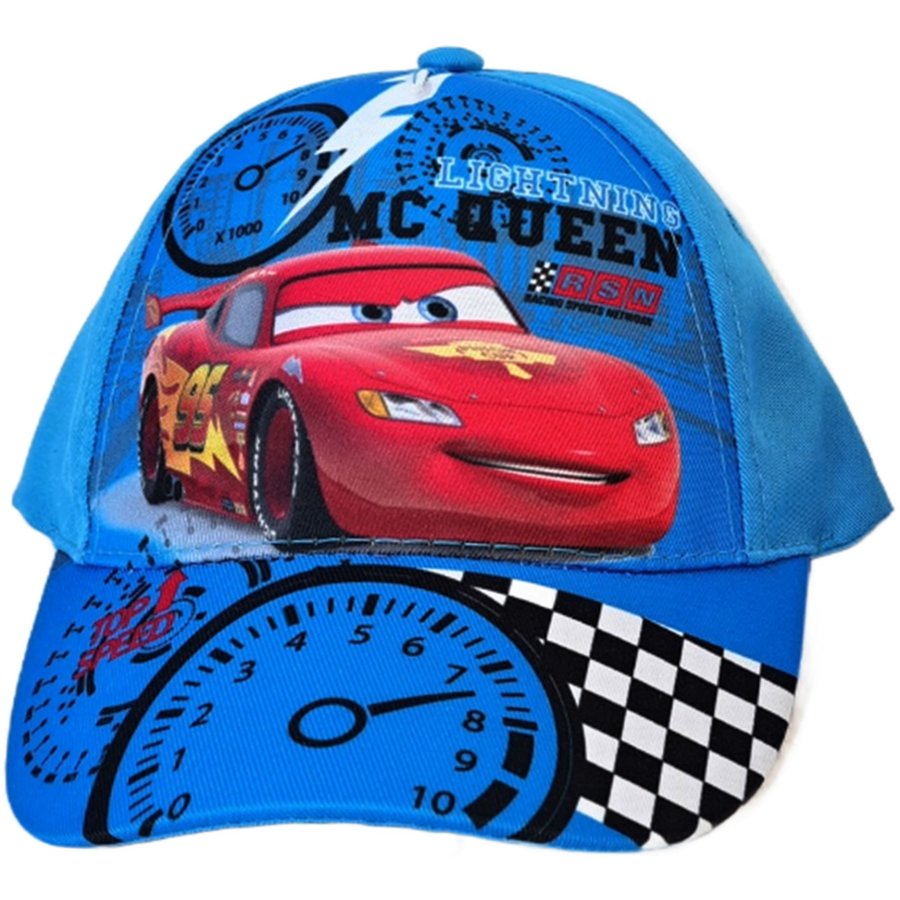SunCity · Dětská / chlapecká kšiltovka Auta - Blesk McQueen - motiv Top Speed 54 Modrá