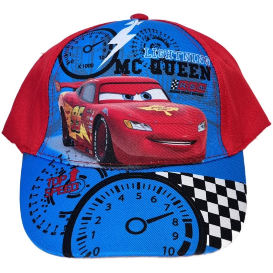 SunCity · Dětská / chlapecká kšiltovka Auta - Blesk McQueen - motiv Top Speed 54 Červená